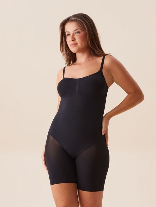 Body Com Bermuda Modelador Fit Shape Preto